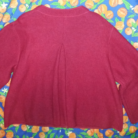 RUBY RD WOMENS 100%WOOL RED BLAZER - Picture 3 of 7
